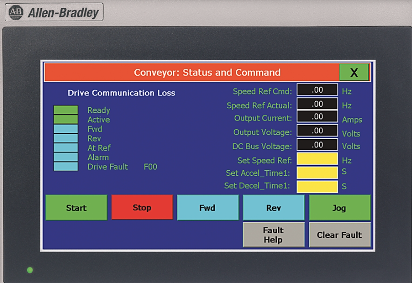 2711R-T7T PanelView 800 HMI 7-inch color touchscreen display