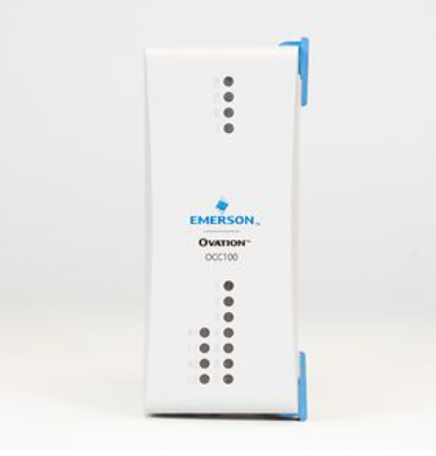 Ovation Compact Controller OCC100 DCS module front view installed in industrial control cabinet