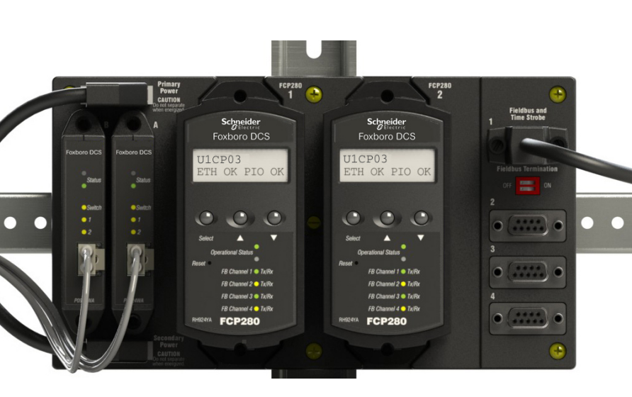 Field Control Processor 280 FCP280 DCS module with dual power input and industrial network ports