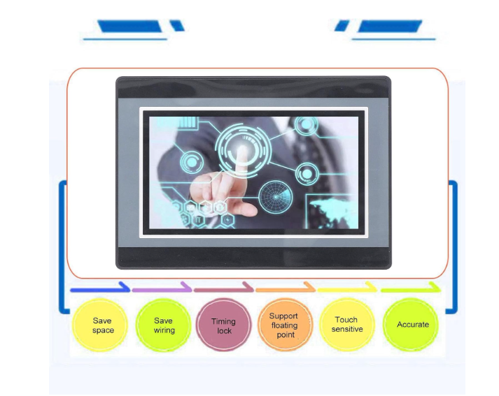 compact industrial touchscreen HMI controller 800x480 display panel with Ethernet ports