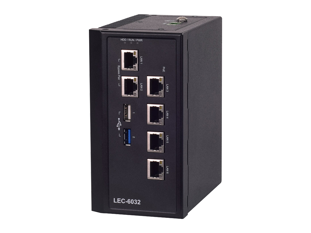 Lanner LEC-6032E Industrial Grade PoE Network Appliance with Intel® Atom™ E3845