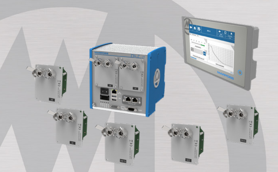 BLÚ LT control system PLC rack with 4-slot master and function nodes