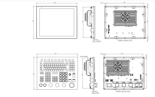HNC-848Di 5-axis CNC controller front view with HD LCD display