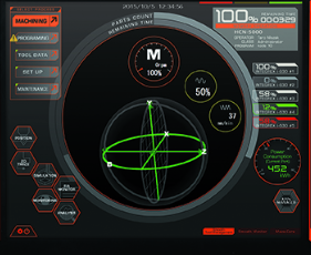 Mazatrol SmoothG CNC controller interface showing single page machine data display
