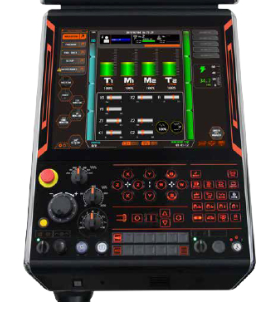 Mazak Mazatrol SmoothAi CNC controller screen with multi touch control and digital machining software