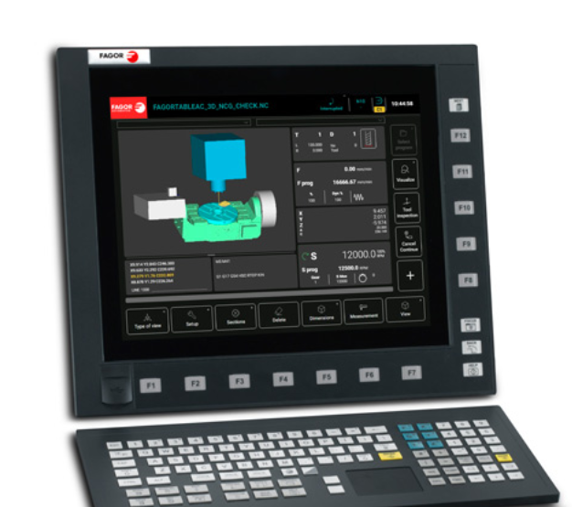 CNC 8065elite 2.0 T system showing multi-axis integration ports