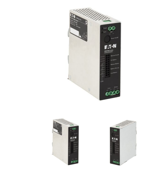 Eaton DIN24240DC 24V DC 240W DIN rail industrial UPS front view installation unit