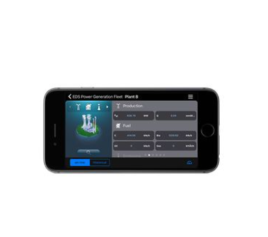 Ovation™ EDS DCS interface showing real-time process data for multiple plant locations