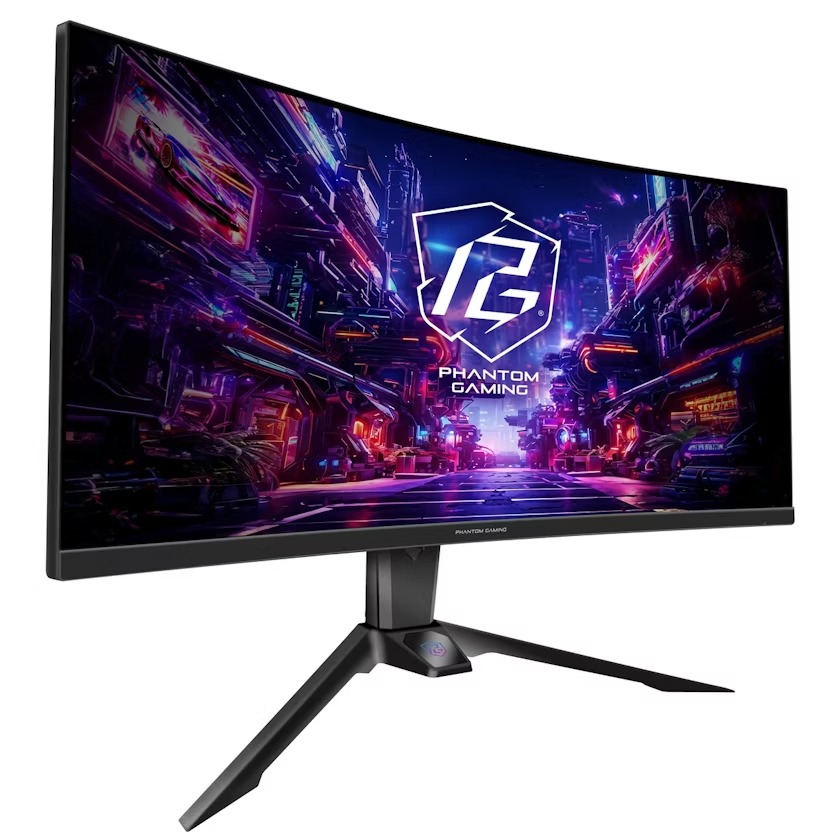 ASRock 34 inch PG34QRT2B curved UW gaming monitor FreeSync display