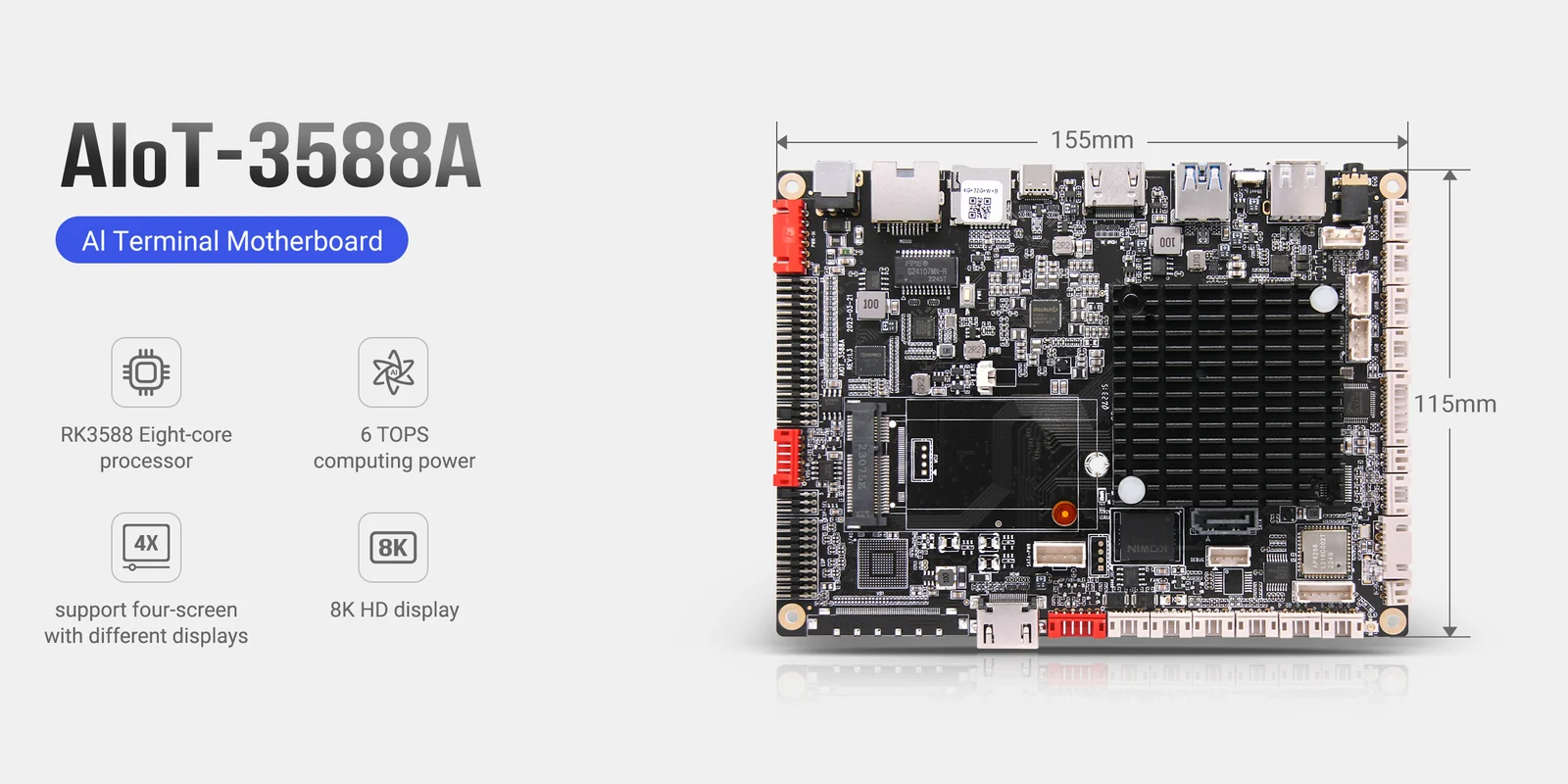 ShiMeta AIoT-3588A, Full-Scene AI Smart Terminal Motherboard