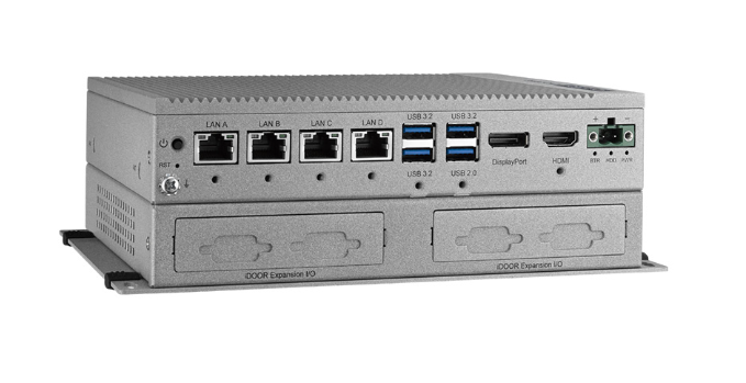 UNO-2484G rugged aluminum industrial PC side angle with Intel i7 and 8GB DDR4