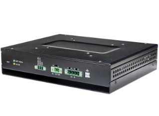 PPC-IPS-150 DIN rail power supply side profile showing compact metal enclosure