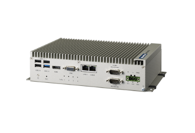 UNO-2473G fanless automation PC compact aluminum housing side angle view