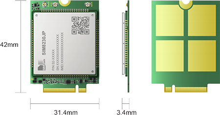 SIMCom SIM8230JP-M2, Multi-Band 5G NR/LTE-FDD/LTE-TDD module
