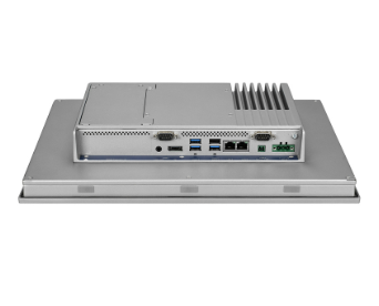 TPC-315 EHL thin client terminal rear panel with ports and VESA mount