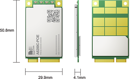 SIMCom A8200C-PCIE Multi-Band 5G NR/LTE-FDD/LTE-TDD module
