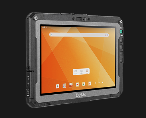 Getac ZX10 tablet showing rear 16MP camera and sturdy design