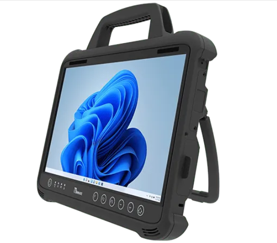 M133MT ultra rugged tablet with kickstand handle and touchscreen panel