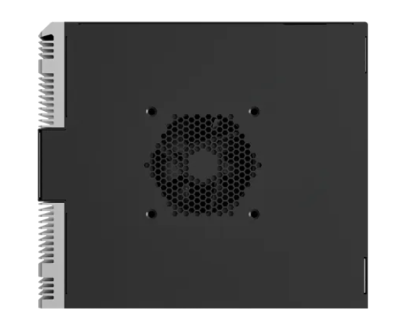 WNAI-E800 AI PC rear IO ports showing LAN USB HDMI and DP connectivity