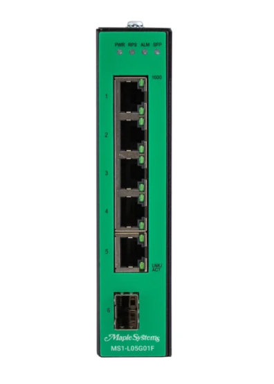 5 port lite managed ethernet switch with SFP port and DIN rail metal housing