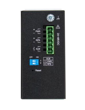 8 port gigabit managed industrial network switch rear terminal block power input