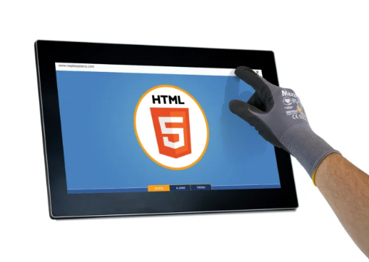 HTML5 Web HMI 15.6 inch full HD touchscreen interface control panel close view