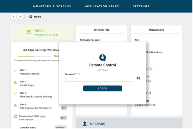 ARP-3855BP industrial thin client panel PC rear ports and VESA mount view