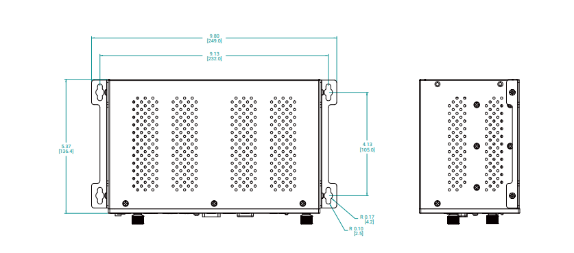 MicroBox-1200A KVM Extender PC with HDMI USB RS232 Wall Mount