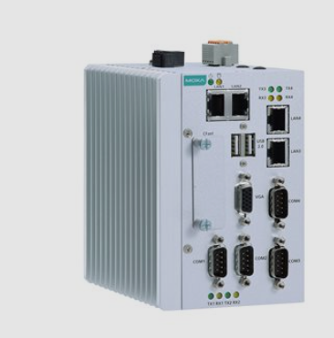 MC-1100 compact industrial PC metal housing with VGA and USB connectivity