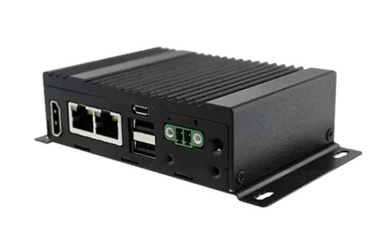 EACIM20 A53 industrial IoT gateway compact fanless quad core device front view