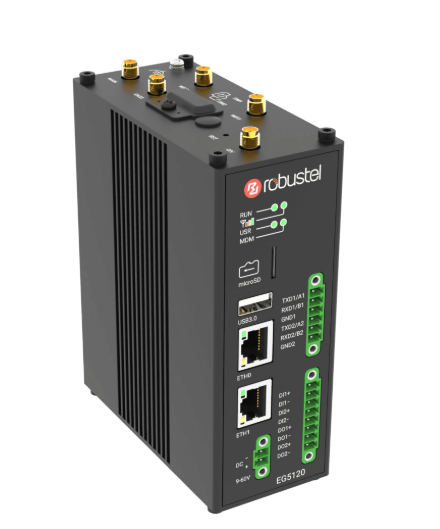 Robustel EG5120 industrial router DIN rail mount compact metal housing