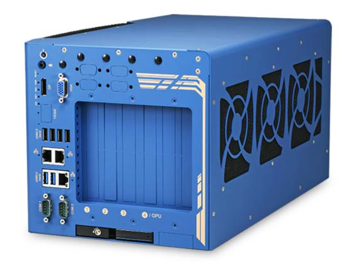 Nuvo-10109GC edge AI system with GPU bracket and expansion PCIe slots