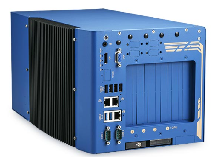 Nuvo-10109GC AI computer front view with Intel 14th Gen processor support