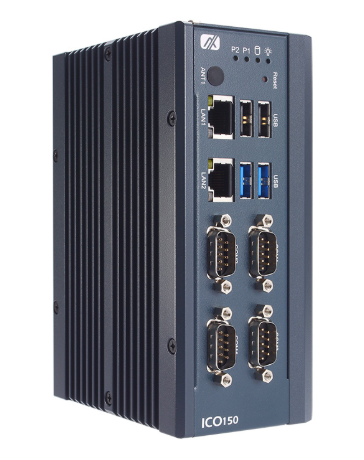 ICO150 compact embedded system rear panel with 2.5GbE LAN and power input