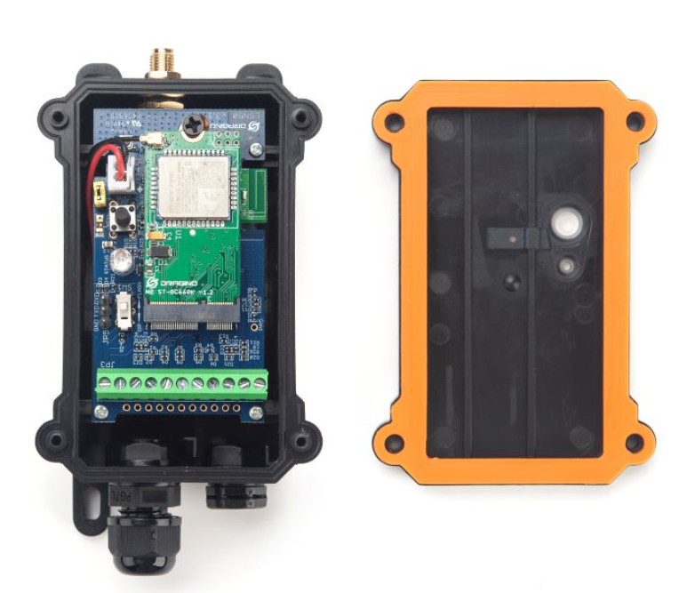 SN50v3 NB IoT sensor node installed setup for low power remote monitoring