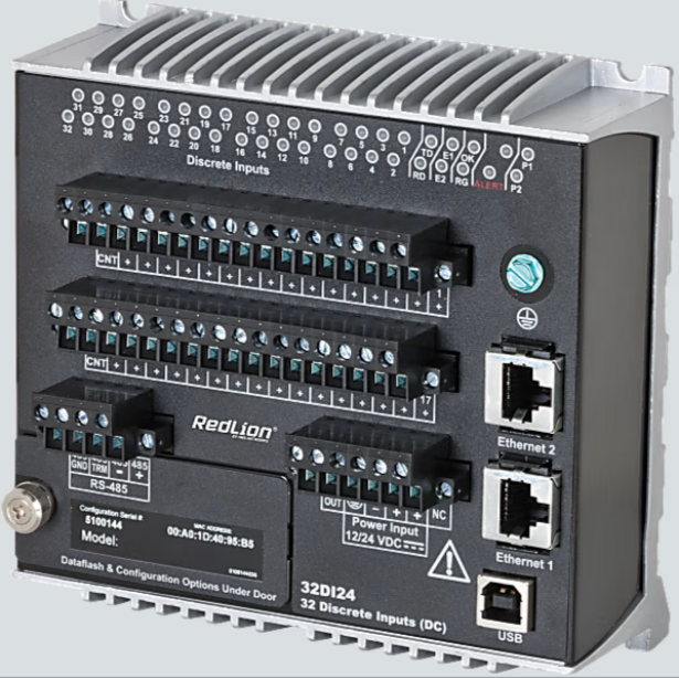 RED LION E3 I O module 34 mixed inputs outputs Ethernet DIN rail unit