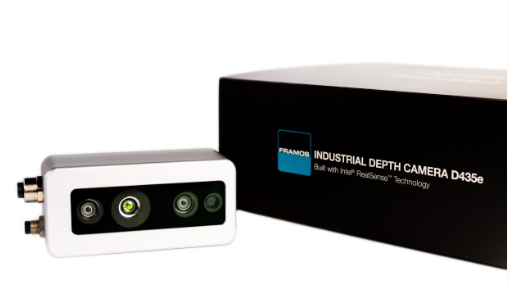 FRAMOS D435e depth camera industrial setup for robotics and machine vision