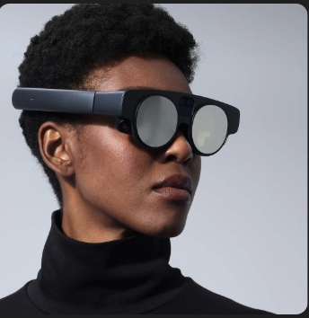Magic Leap 2 smart glasses side profile showing lightweight AR headset design