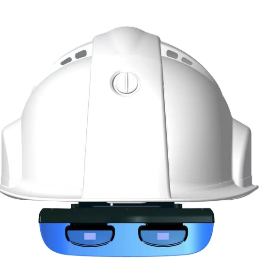 5G AR Helmet with EEG display interface active with real time data and Android system screen