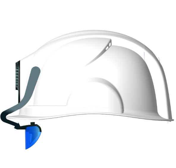 5G AR Helmet with EEG rear view showing head strap, battery unit, and adjustable fit