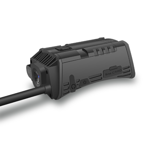 fire helmet camera showing 4 inch TFT display and infrared thermal sensor module