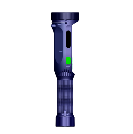 4G smart flashlight side view highlighting USB Type-C port and control buttons