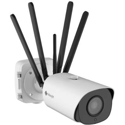 Milesight MS-C2966-X12RGOPC camera showing antenna and connectivity setup
