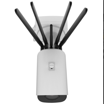 Motorized varifocal lens IP camera showing adjustable zoom range