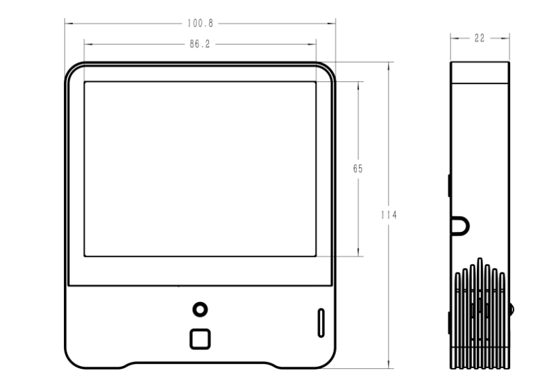 AM300 indoor air quality sensor AM319 with LoRaWAN connectivity and screen