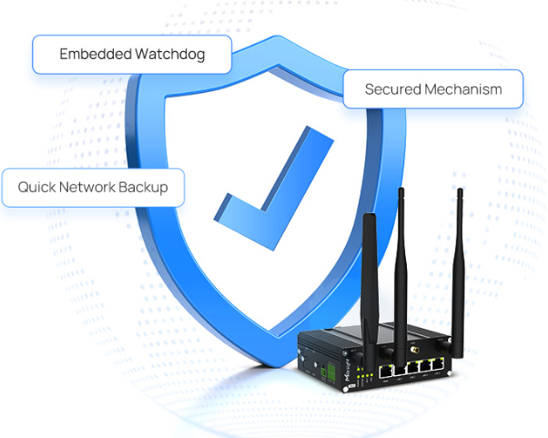 Industrial cellular router UR35 metal корпус DIN rail mounting design