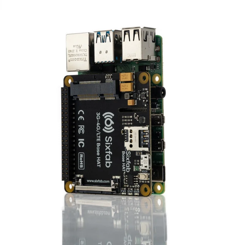Sixfab 3G – 4G/LTE Base HAT for Raspberry Pi