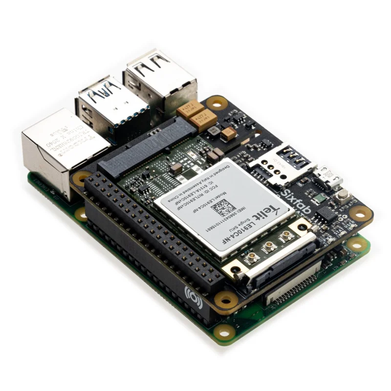 Sixfab 3G – 4G/LTE Base HAT for Raspberry Pi