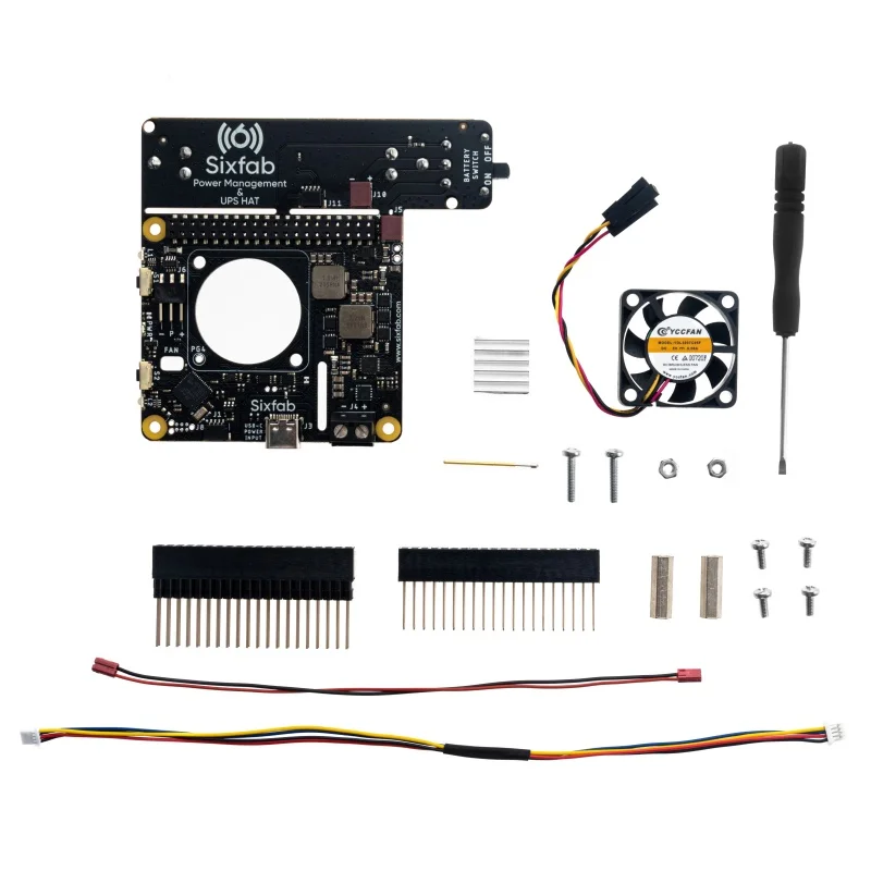Sixfab Raspberry Pi Power Management & UPS HAT-