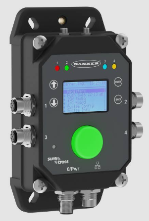 DXM1200-X2 IIoT gateway IP67 housing with LTE and Sure Cross wireless connectivity